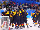 Das Eishockey-Team spielt um eine Medaille